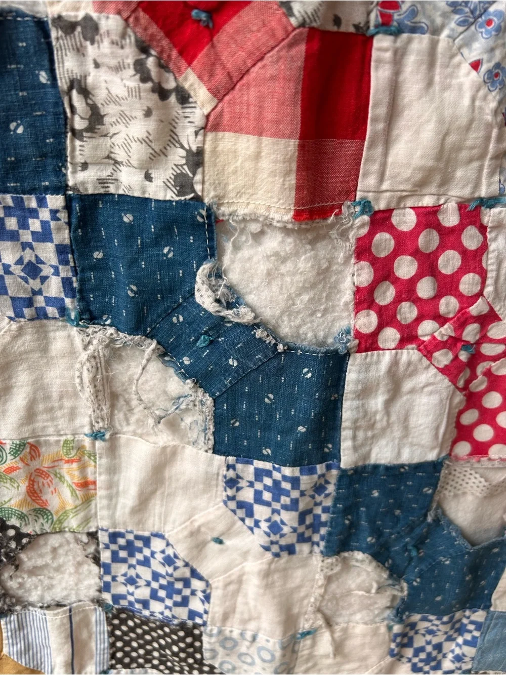 Vintage Handmade Bow Tie Quilt